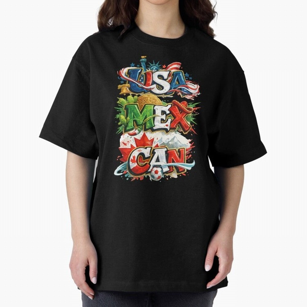 World Cup 2026 USA Canada Mexico Oversized T-Shirt Celebrate the Next Chapter of FIFA World Cup 2026 Group Stage Spirit, Connected to Netherlands, CR7 and Messi, Soccer Culture, Superstar Moments, National Team Dreams and Competitive Fire; Great