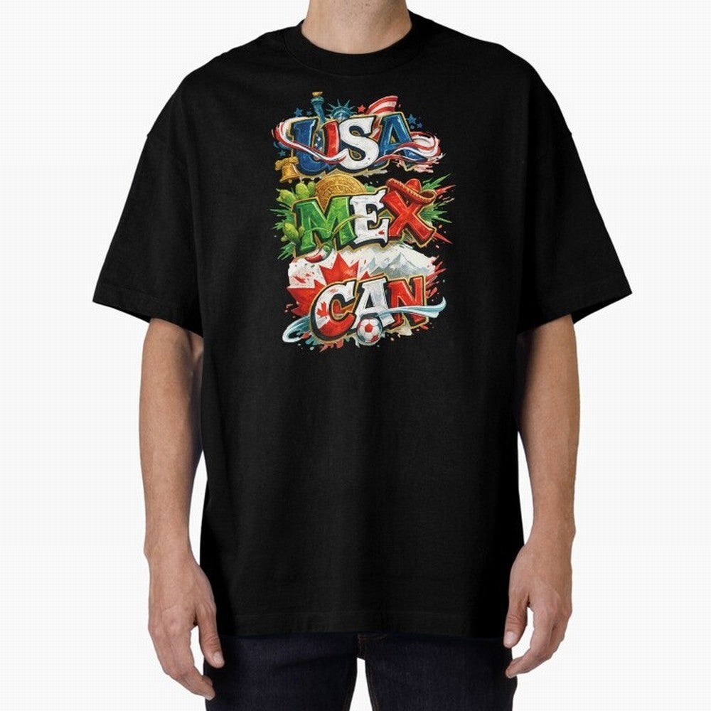 World Cup 2026 USA Canada Mexico Oversized T-Shirt Celebrate the Next Chapter of FIFA World Cup 2026 Group Stage Spirit, Connected to Netherlands, CR7 and Messi, Soccer Culture, Superstar Moments, National Team Dreams and Competitive Fire; Great