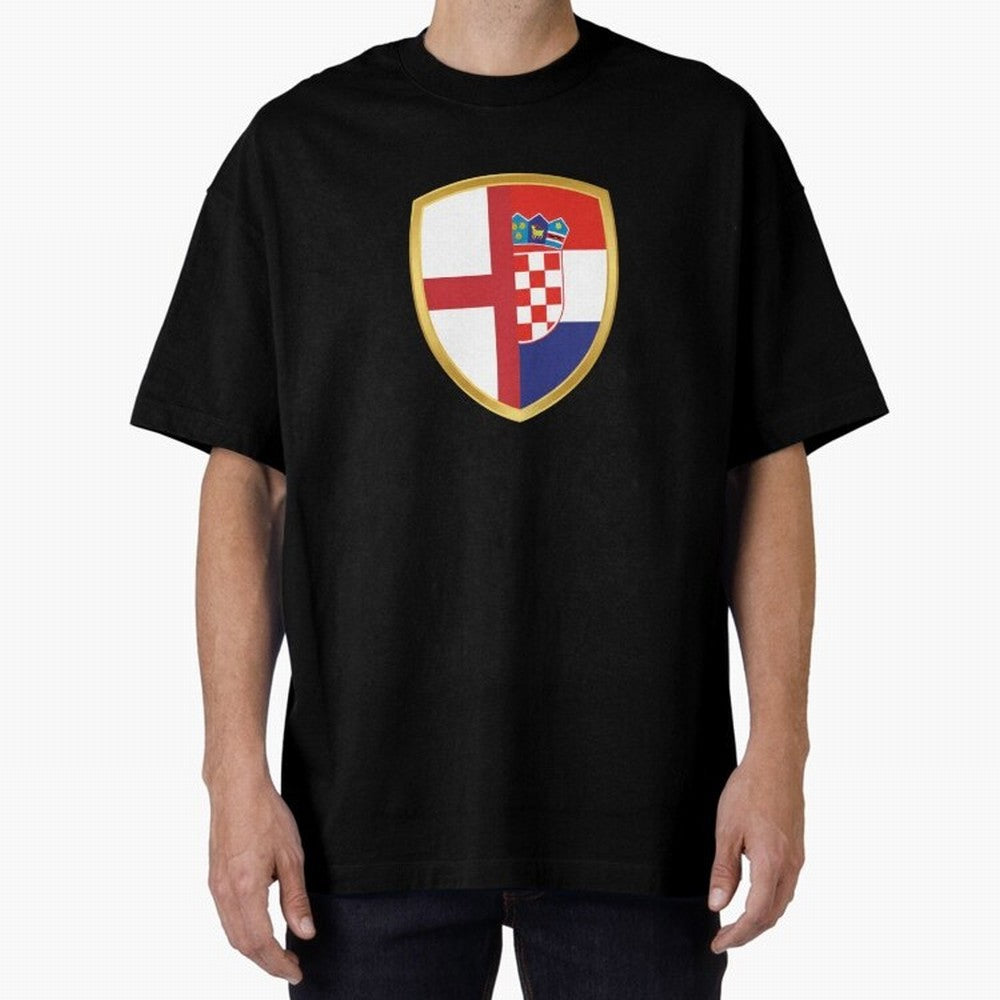 FIFA World Cup - England v Croatia Oversized T-Shirt Keep the Legacy of Global Football Passion for FIFA World Cup 2026 USA Canada Mexico, Featuring Messi, Neymar and Mbappe, England, France and Netherlands, Stadium Chants, National Pride, Trophy