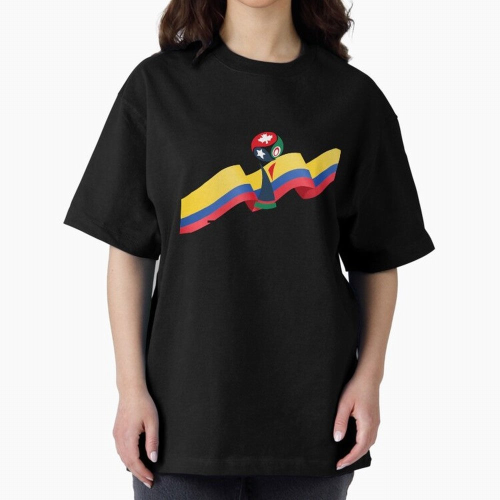 World Cup 2026 Team Colombia Oversized T-Shirt Bring Supporter Culture to FIFA World Cup 2026 for Fans of Messi, CR7 and Mbappe and Spain and Netherlands, Bringing Retro Football Energy, Iconic Rivalries, Trophy Chase Drama and Stadium Atmosphere;