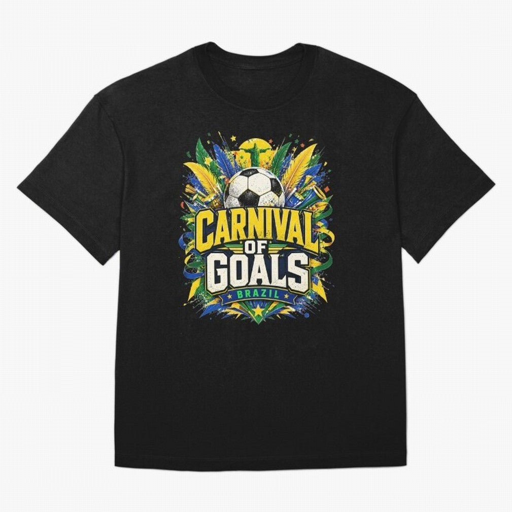 Carnival of Goals Brazil World Cup 2026 tshirt Oversized T-Shirt Celebrate Football Heritage in Global Football Passion for FIFA World Cup 2026 USA Canada Mexico, Capturing Mbappe, Brazil, Portugal and Argentina, Stadium Memories, Football Loyalty,
