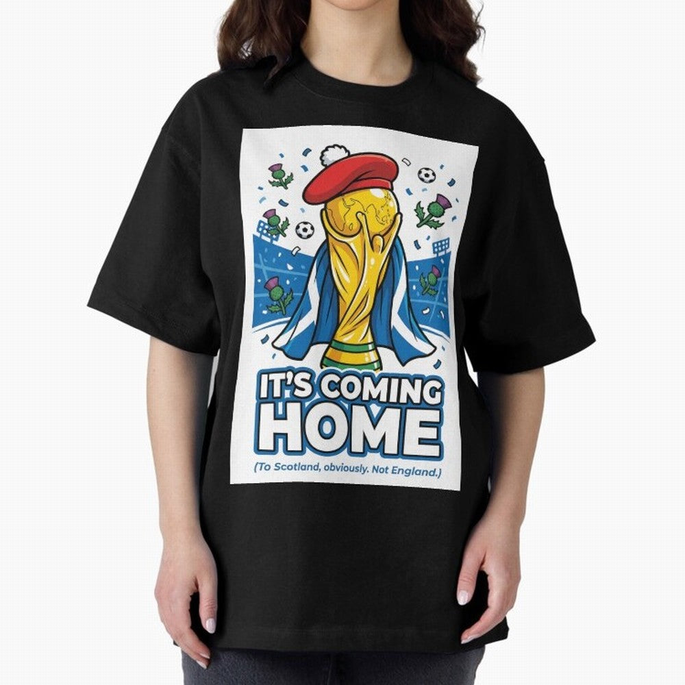It's Coming Home Oversized T-Shirt Carry Global Football Passion for FIFA World Cup 2026 USA Canada Mexico, Made for Haaland and Mbappe, Brazil, Portugal and Argentina, Soccer Culture, Superstar Moments, National Team Dreams and Competitive Fire;