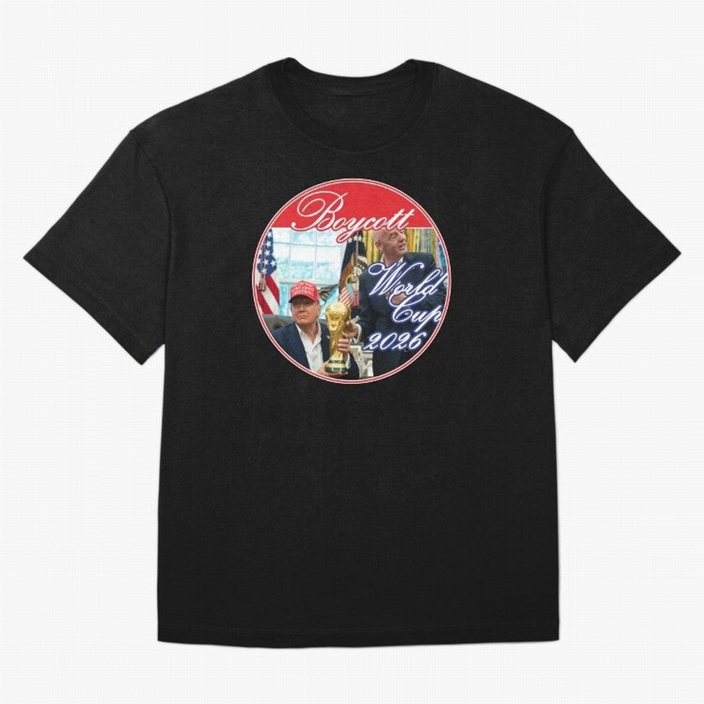 Boycott World Cup 2026 Oversized T-Shirt Represent Global Football Passion for FIFA World Cup 2026, Made for Messi, Neymar and Mbappe, Argentina, Tournament Hype, Historic Matchups, Family Viewing Parties and Global Sports Pride; Made for Die Hard