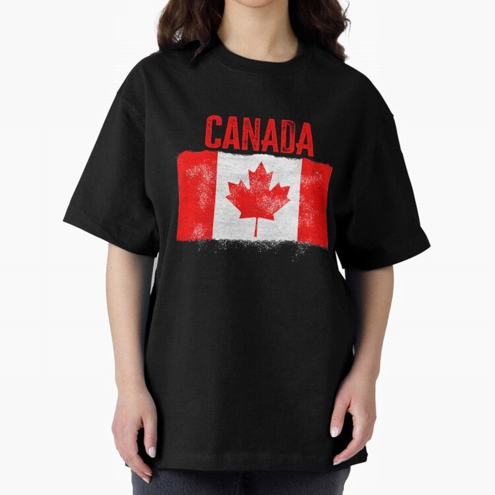 Canada Oversized T-Shirt Relive FIFA World Cup 2026 Group Stage Featuring Neymar, Haaland and Cristiano Ronaldo, France Energy, Championship Spirit, Famous Goals, Roaring Crowds and International Football Unity; Great for Supporters Who Love