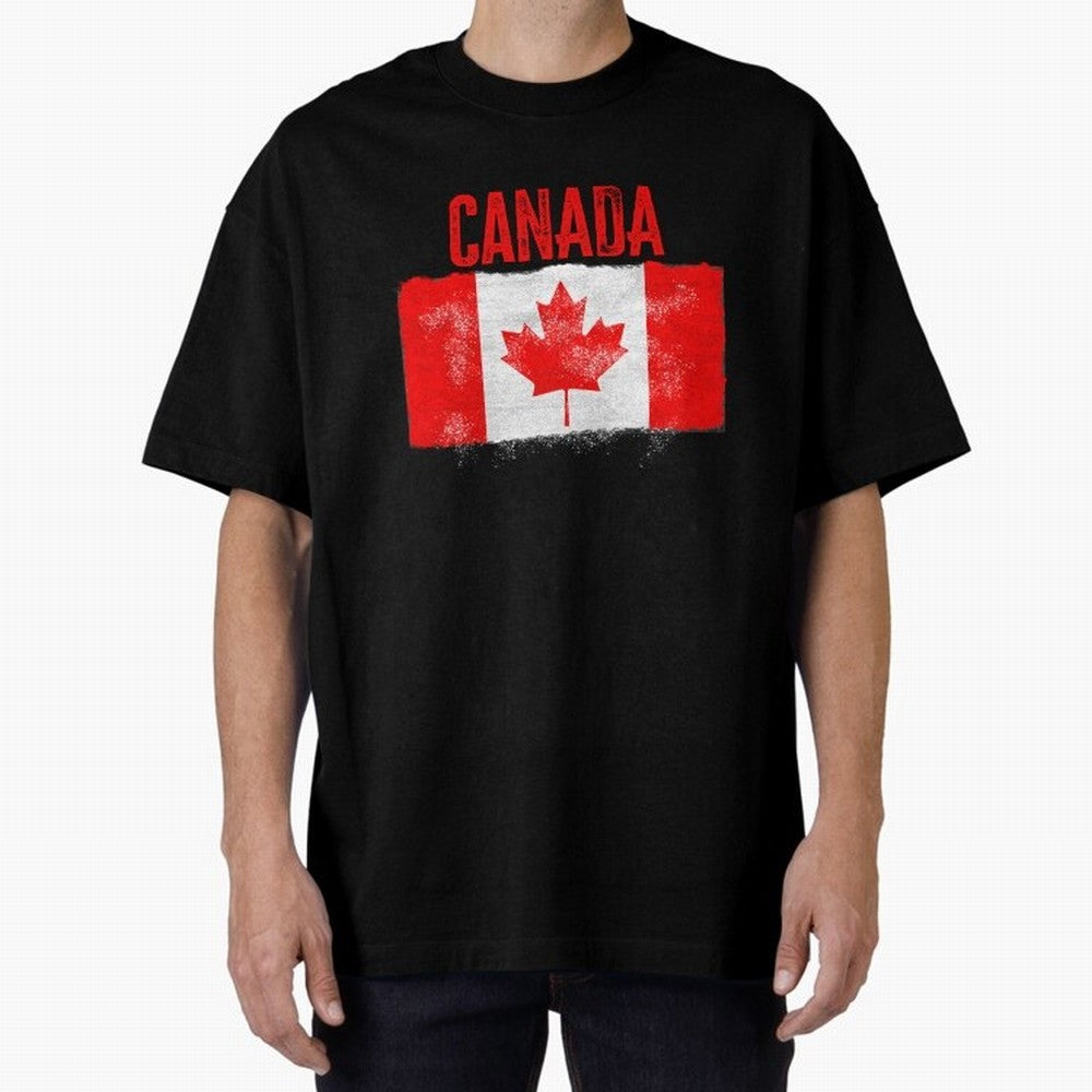 Canada Oversized T-Shirt Relive FIFA World Cup 2026 Group Stage Featuring Neymar, Haaland and Cristiano Ronaldo, France Energy, Championship Spirit, Famous Goals, Roaring Crowds and International Football Unity; Great for Supporters Who Love
