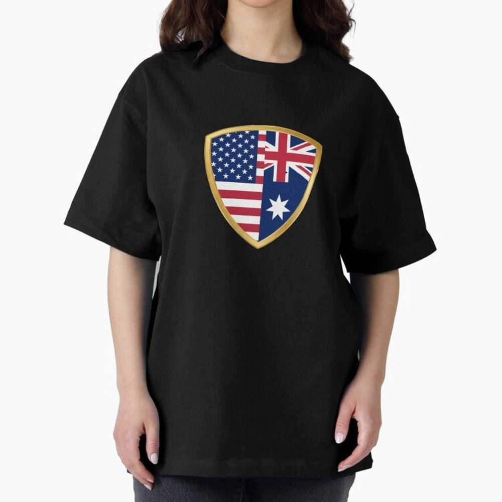 FIFA World Cup - USA v Australia Oversized T-Shirt Step into the FIFA World Cup 2026 Group Stage Journey through Cristiano Ronaldo, Haaland and CR7 Highlights, Argentina and Brazil Pride, Retro Football Energy, Iconic Rivalries, Trophy Chase Drama