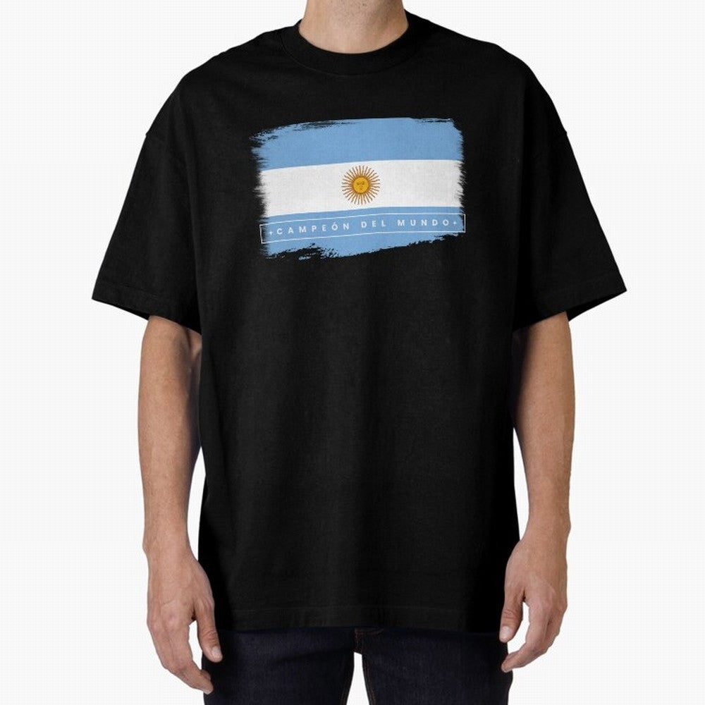 Argentina Campe¨®n del Mundo Oversized T-Shirt Stand with FIFA World Cup 2026 Group Stage for Fans of CR7 and Messi and England and Germany, Bringing Game Day Rituals, Football Legends, Country Pride and the Road to the Final; Made for Collectors