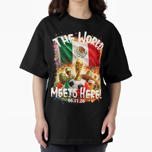 2026 World Cup Oversized T-Shirt Build FIFA World Cup 2026 USA Canada Mexico Spirit, Highlighting Spain and Netherlands, CR7, Match Day Excitement, Supporter Culture, Golden Goals and Global Football Passion; Created for Match Day Parties, Soccer