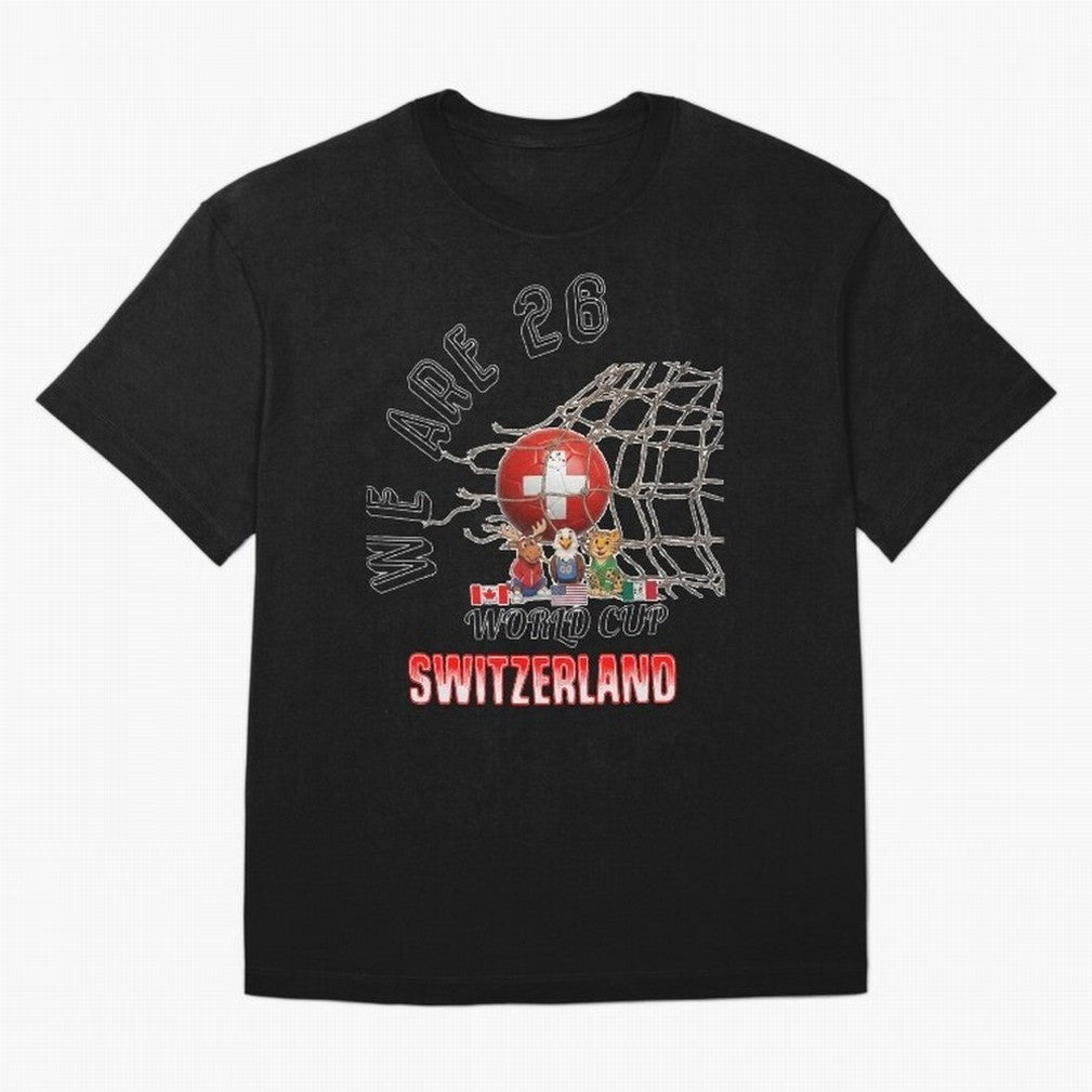 World cup 26 - Switzerland Oversized T-Shirt Make Your Look Match Match Day Hype around FIFA World Cup 2026 USA Canada Mexico, Haaland, Brazil, Portugal and Argentina, Classic Soccer Heritage, Championship Pressure, Fan Loyalty and International