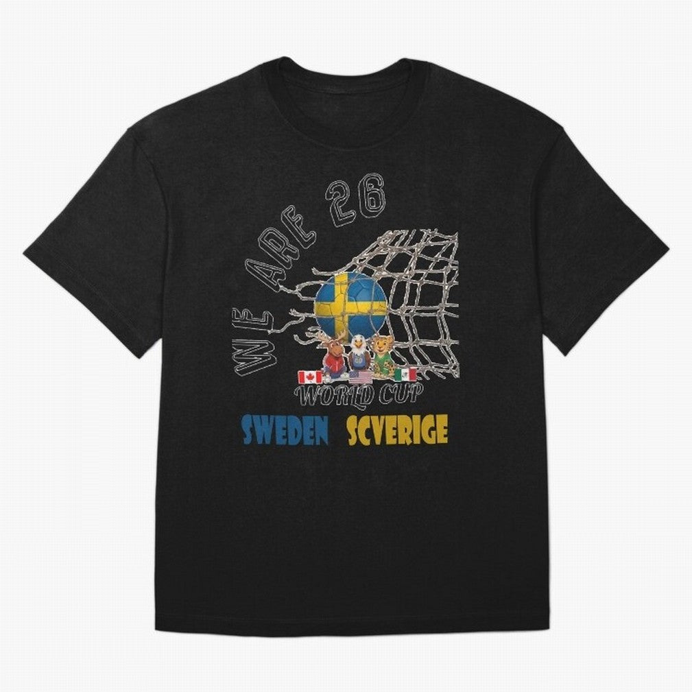World cup 26 - Sweden Oversized T-Shirt Follow the Final Road of the FIFA World Cup 2026 USA Canada Mexico Journey through CR7 Highlights, Netherlands Pride, Game Day Rituals, Football Legends, Country Pride and the Road to the Final; Ideal for