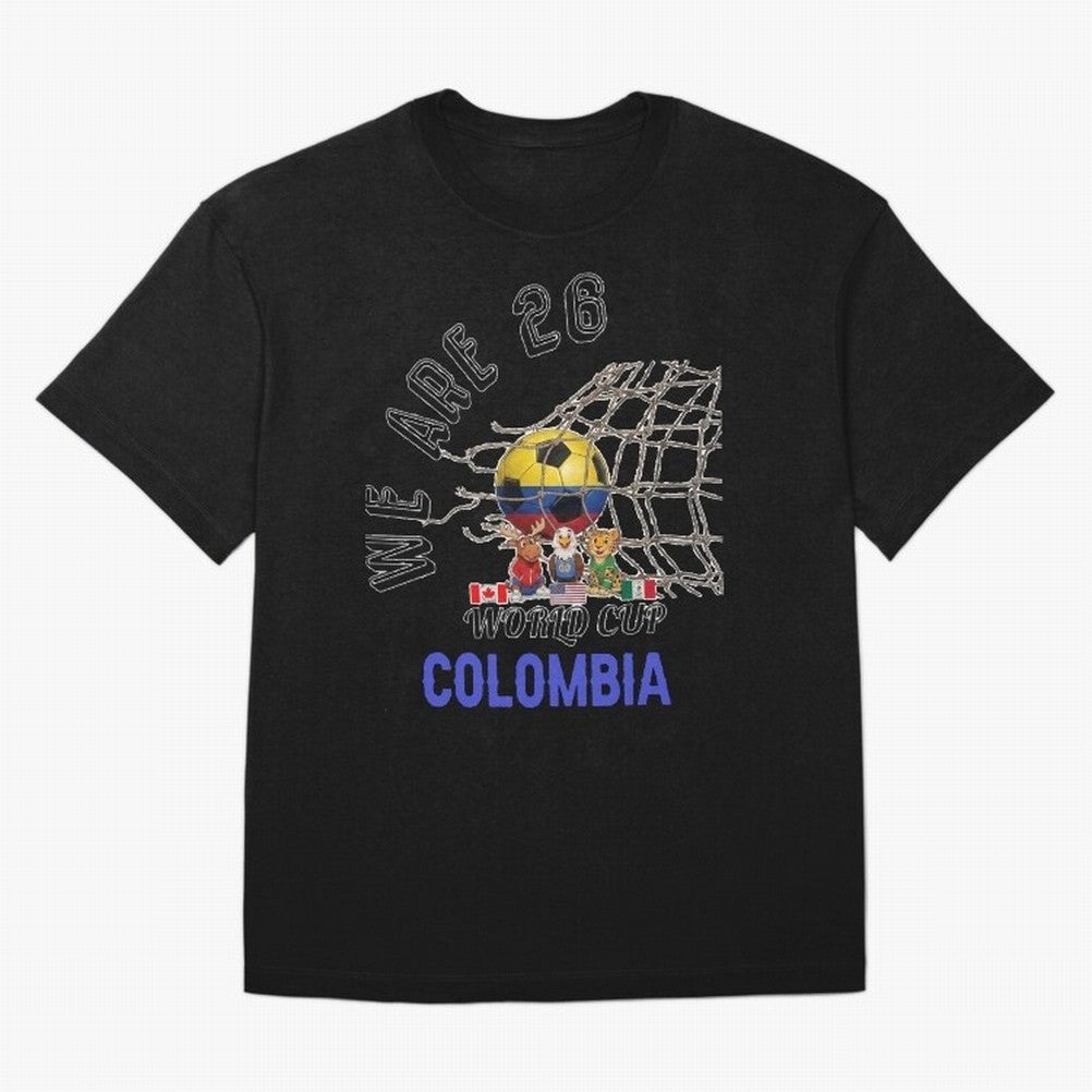 World cup 26 - Colombia Oversized T-Shirt Feel the Roar of Match Day Hype around FIFA World Cup 2026, Messi and Cristiano Ronaldo, England and Germany, Sports Nostalgia, International Competition, Famous Players and Unforgettable Victories; Made