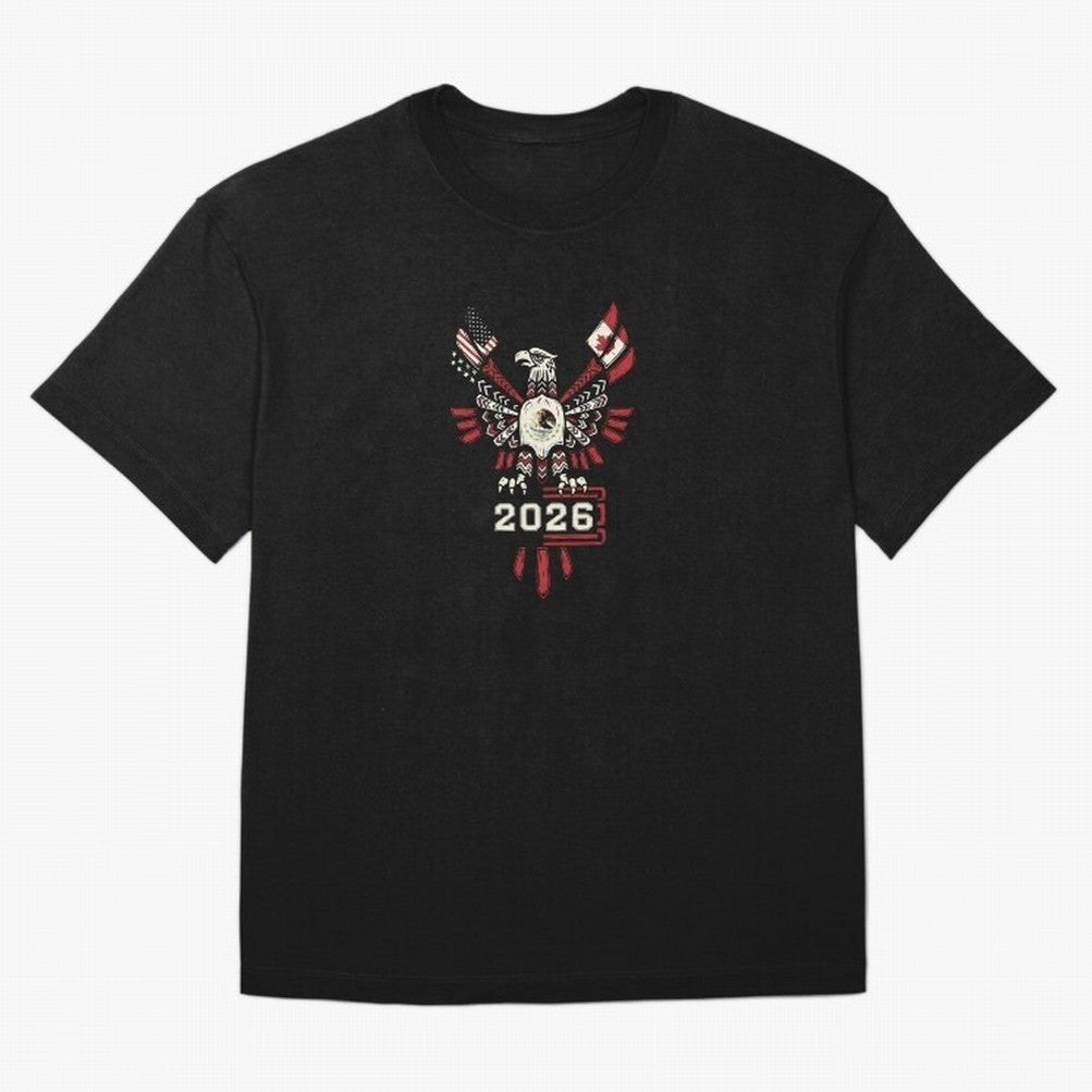 Rise of the North Eagle - Soccer Team Spirit 2026 T-Shirt_82784061 Oversized T-Shirt Bring Trophy Dreams to Match Day Hype around FIFA World Cup 2026 USA Canada Mexico, Messi, Neymar and Mbappe, Portugal, Worldwide Fan Energy, Dramatic Goals,