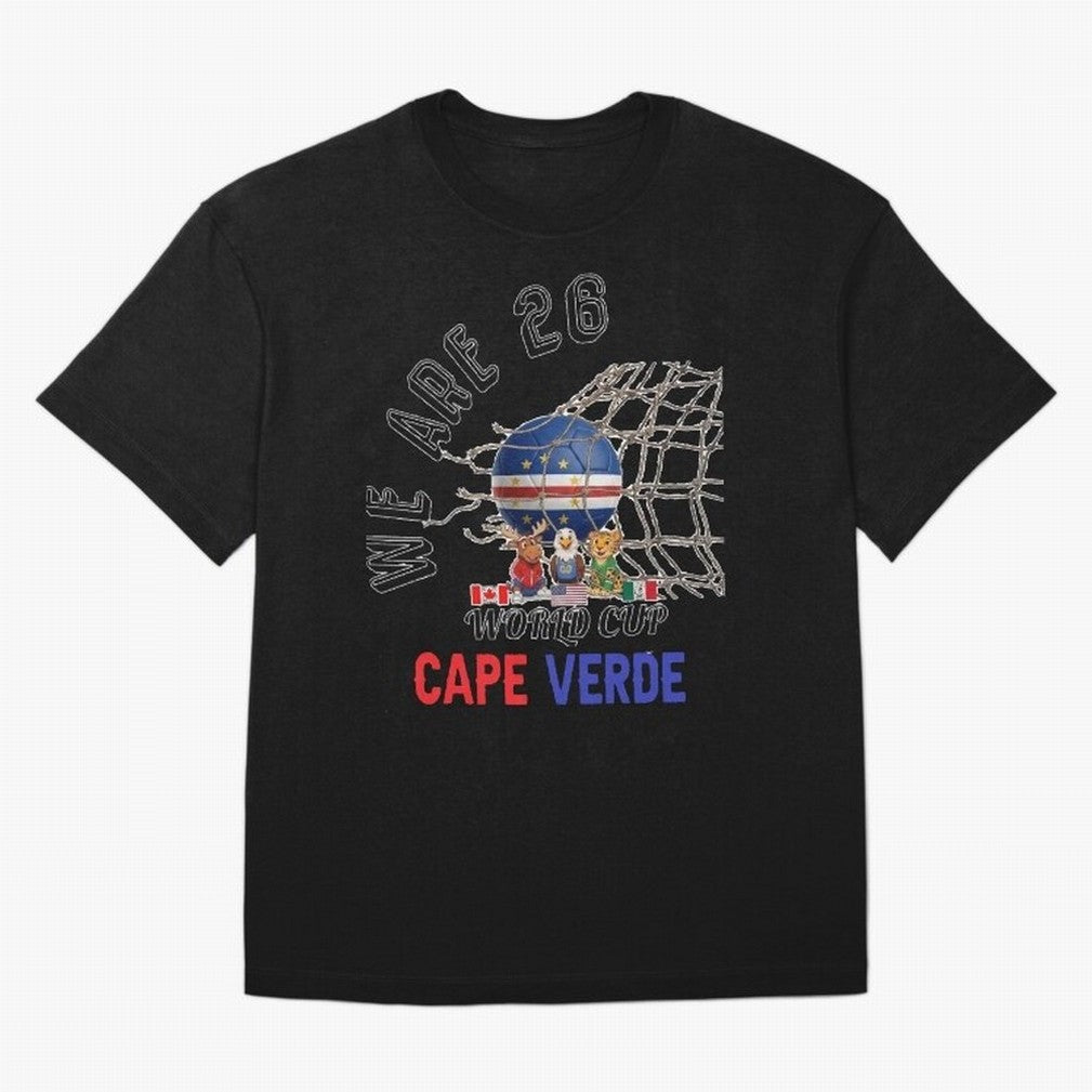 World cup 26 - Cape Verde Oversized T-Shirt Bring Match Day Fire to Global Football Passion for FIFA World Cup 2026, Centered on Messi, CR7 and Mbappe, Argentina and Brazil, Global Supporter Spirit, Legendary Goals, National Colors and Tournament