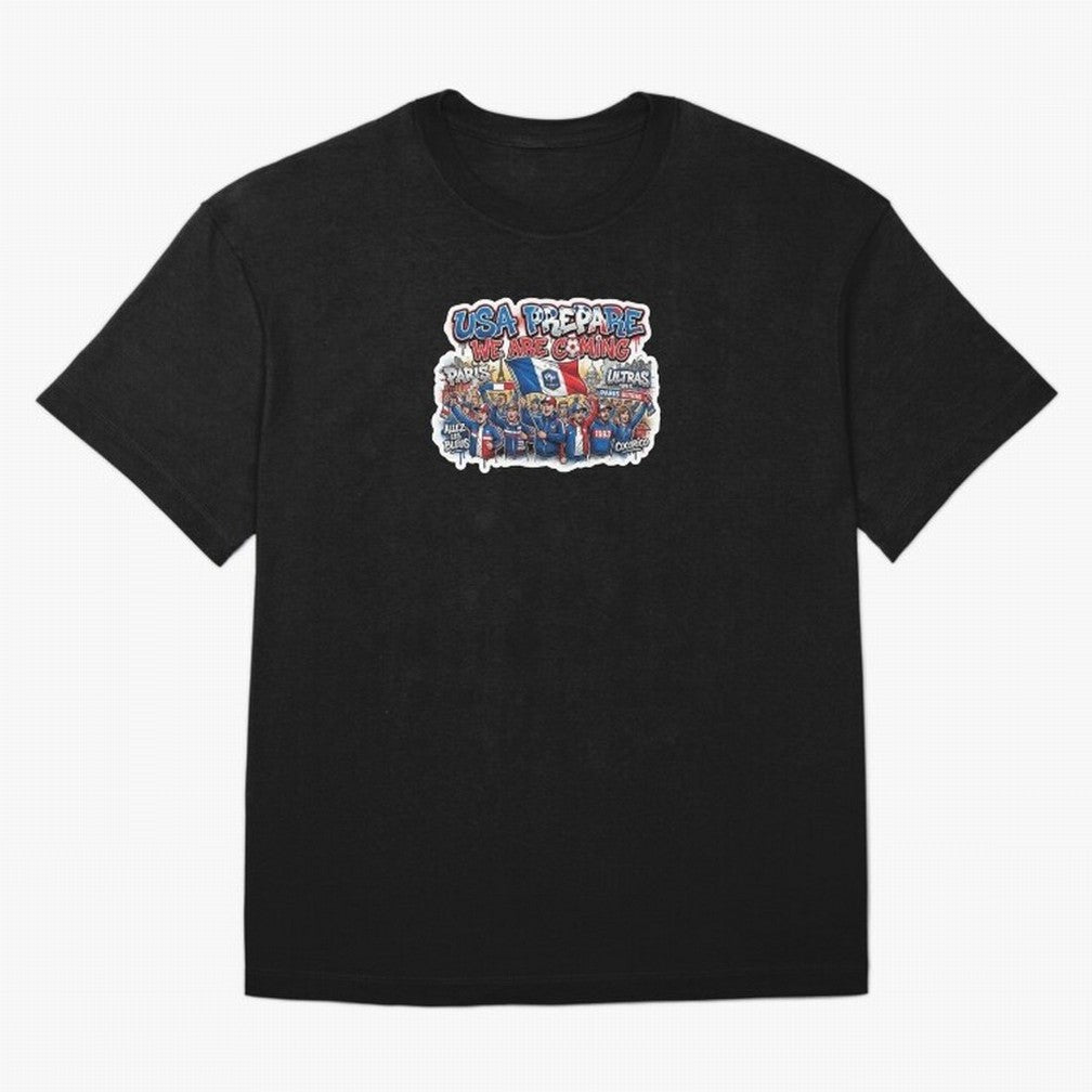 France Soccer Fans 2026 Sticker We Are Coming Oversized T-Shirt Stand Proud for the FIFA World Cup 2026 Journey through Messi, CR7 and Mbappe Highlights, Brazil Pride, Game Day Rituals, Football Legends, Country Pride and the Road to the Final;