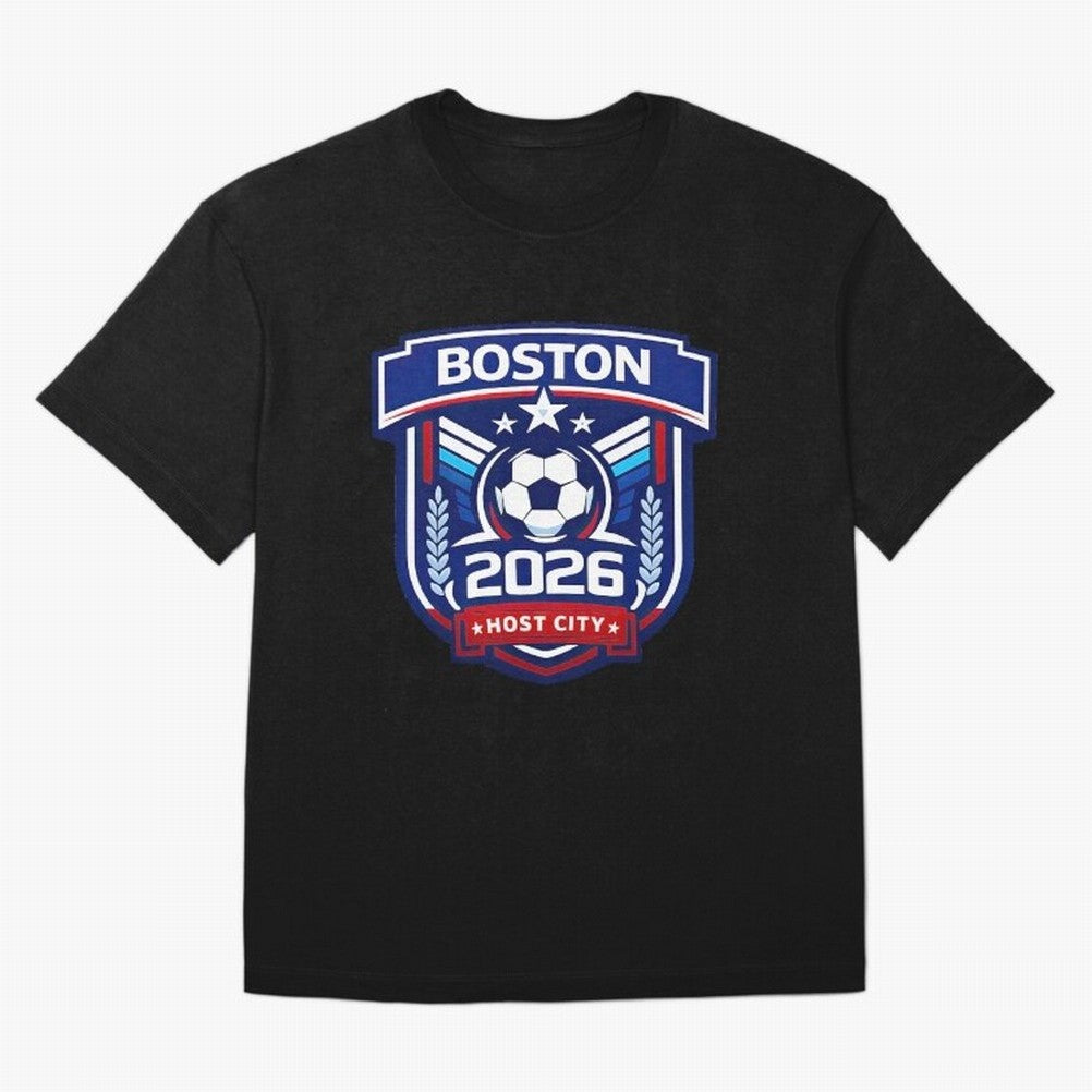 Boston 2026 Host City Welcoming the World Cup Oversized T-Shirt Bring FIFA World Cup 2026 Group Stage Filled with Cristiano Ronaldo, Haaland and CR7, Brazil, Portugal and Argentina Energy, Stadium Memories, Football Loyalty, International Chants