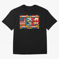 Elegant World Cup Stadiums Geometrical | Soccer Flags Mexico Canada USA Oversized T-Shirt Show Fan Pride Across the FIFA World Cup 2026 USA Canada Mexico Journey through Messi and Cristiano Ronaldo Highlights, Spain Pride, Stadium Memories,