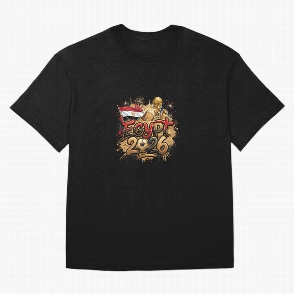 Egypt World Cup 2026 Football Legacy Oversized T-Shirt Mark FIFA World Cup 2026 USA Canada Mexico for Fans of Messi, Neymar and Mbappe and Brazil, Bringing Supporter Pride, Iconic Celebrations, Legendary Names and Global Match Day Energy; Perfect