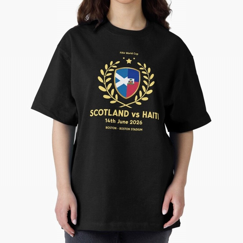 FIFA World Cup - Scotland v Haiti Oversized T-Shirt Enjoy Global Football Passion for FIFA World Cup 2026 USA Canada Mexico, Driven by Haaland, France and Portugal, Football Passion, Legendary Performances, Festival Vibes and Supporter Community;