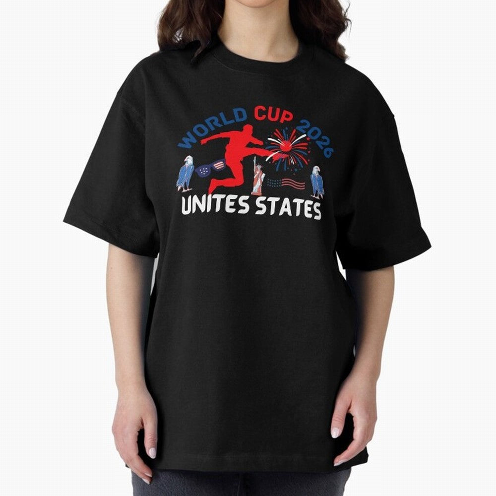 World cup 2026 unisex T-shirt World cup soccer North America 2026 Soccer World cup 26 USA Oversized T-Shirt Honor the Beautiful Game during FIFA World Cup 2026 for Fans of Messi and England, Bringing Soccer Culture, Superstar Moments, National Team