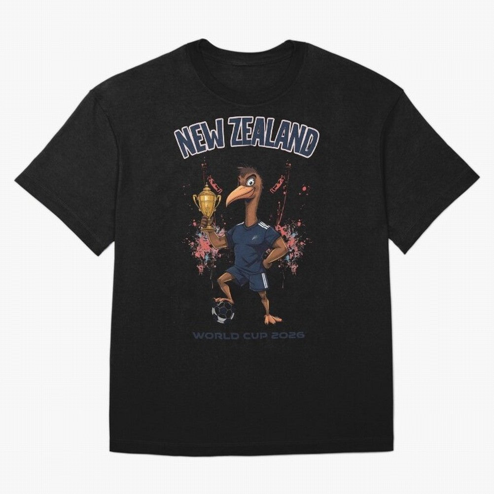 New Zealand - World Cup 2026 Oversized T-Shirt Feel the Roar of Match Day Hype around FIFA World Cup 2026 USA Canada Mexico, Messi, Brazil, Portugal and Argentina, Game Day Rituals, Football Legends, Country Pride and the Road to the Final; Ideal