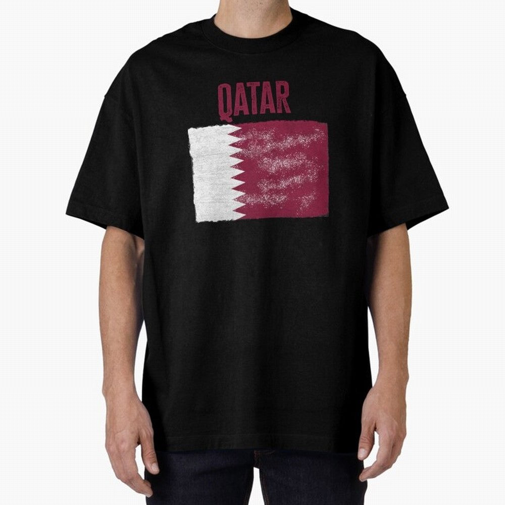 Qatar Oversized T-Shirt Get Ready for FIFA World Cup 2026 Group Stage Spirit, Made for Spain, Neymar, Haaland and Cristiano Ronaldo, Goal Celebration Energy, Supporter Heritage, Football Icons and Worldwide Tournament Joy; Great for Watch Parties,