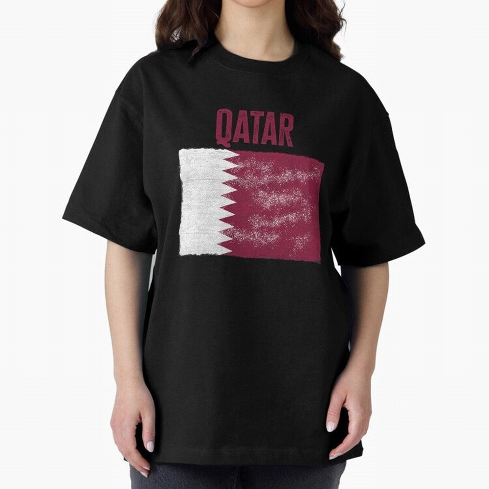 Qatar Oversized T-Shirt Get Ready for FIFA World Cup 2026 Group Stage Spirit, Made for Spain, Neymar, Haaland and Cristiano Ronaldo, Goal Celebration Energy, Supporter Heritage, Football Icons and Worldwide Tournament Joy; Great for Watch Parties,