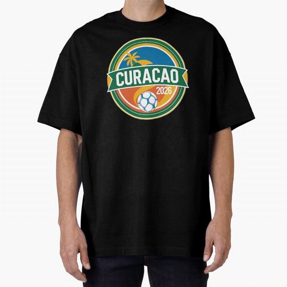 Curacao WC 2026 Oversized T-Shirt Wear the Spirit of the FIFA World Cup 2026 USA Canada Mexico Journey through Cristiano Ronaldo, Haaland and CR7 Highlights, Portugal Pride, Match Day Excitement, Supporter Culture, Golden Goals and Global Football