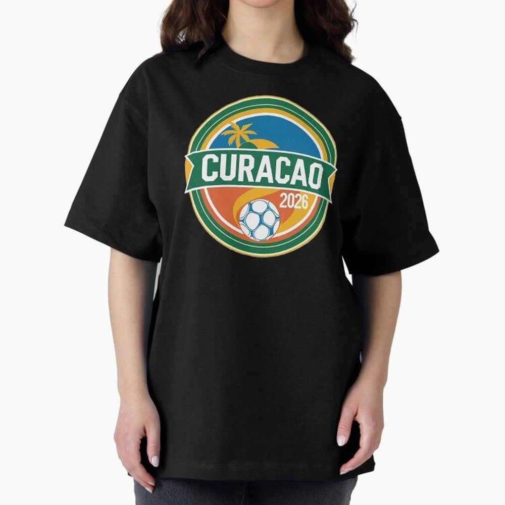 Curacao WC 2026 Oversized T-Shirt Wear the Spirit of the FIFA World Cup 2026 USA Canada Mexico Journey through Cristiano Ronaldo, Haaland and CR7 Highlights, Portugal Pride, Match Day Excitement, Supporter Culture, Golden Goals and Global Football