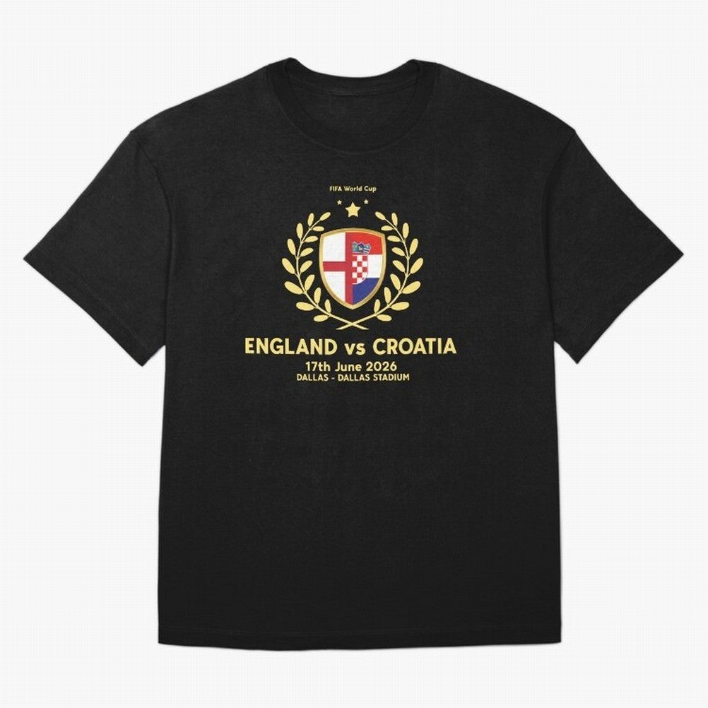 FIFA World Cup - England v Croatia Oversized T-Shirt Turn Football Passion into FIFA World Cup 2026 USA Canada Mexico Driven by CR7, England, France and Netherlands Energy, Classic Soccer Heritage, Championship Pressure, Fan Loyalty and