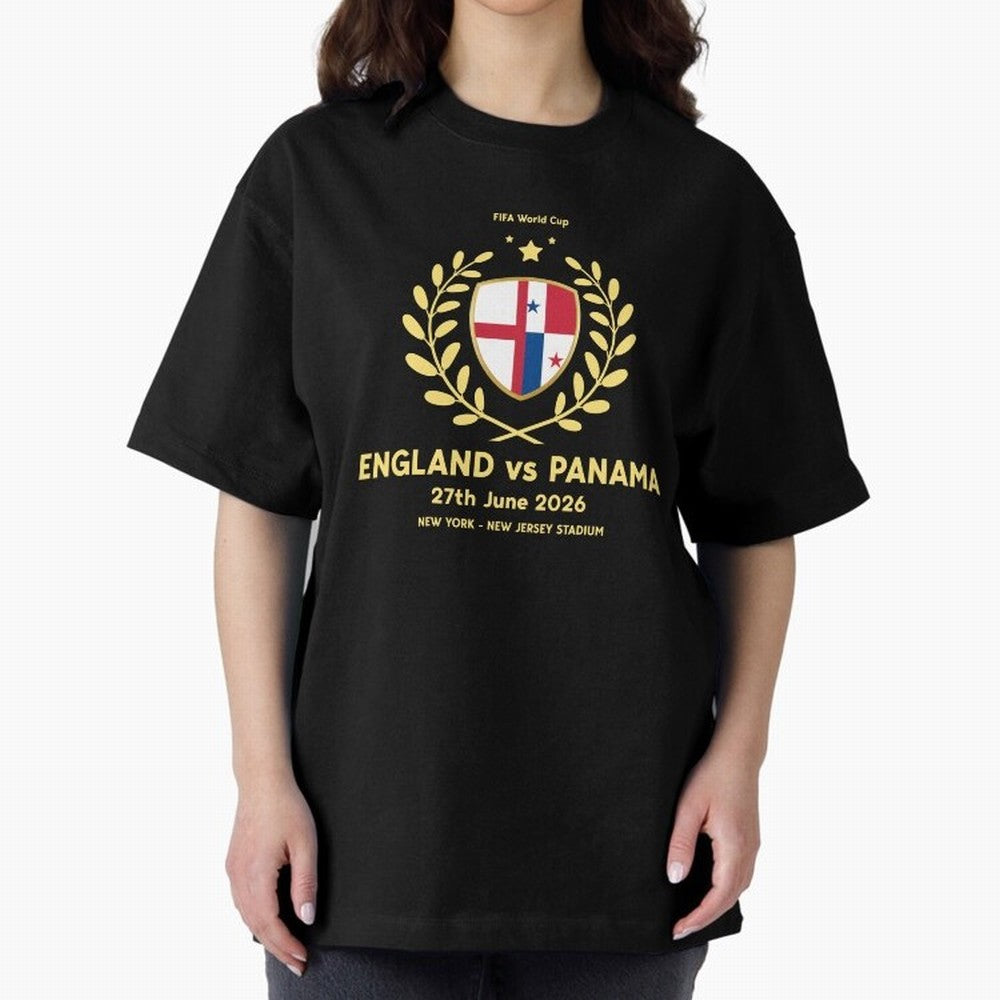 FIFA World Cup - England v Panama Oversized T-Shirt Bring Match Day Fire to Global Football Passion for FIFA World Cup 2026 USA Canada Mexico, Highlighting Neymar, Haaland and Cristiano Ronaldo, Argentina, France and Brazil, Worldwide Fan Energy,