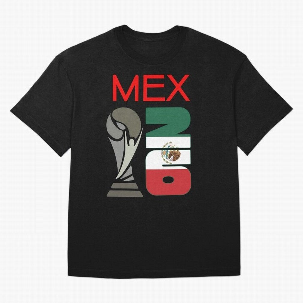 Mexico 2026 Soccer World Cup Trophy Mexican Flag Design Oversized T-Shirt Remember FIFA World Cup 2026 USA Canada Mexico Driven by Cristiano Ronaldo, Spain and Netherlands Energy, Stadium Memories, Football Loyalty, International Chants and