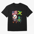 The American eagle and its friend, the Jamaican hummingbird Oversized T-Shirt Share the Excitement of FIFA World Cup 2026 for Fans of Messi, Neymar and Mbappe and Portugal, Bringing Goal Celebration Energy, Supporter Heritage, Football Icons and