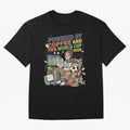 Soccer Mom Powered By Coffee And FIFA World Cup 2026 Funny USA Football Design Oversized T-Shirt Show Passion for the Stars of FIFA World Cup 2026 Group Stage Spirit, Capturing France and Portugal, Messi and Cristiano Ronaldo, Soccer Culture,