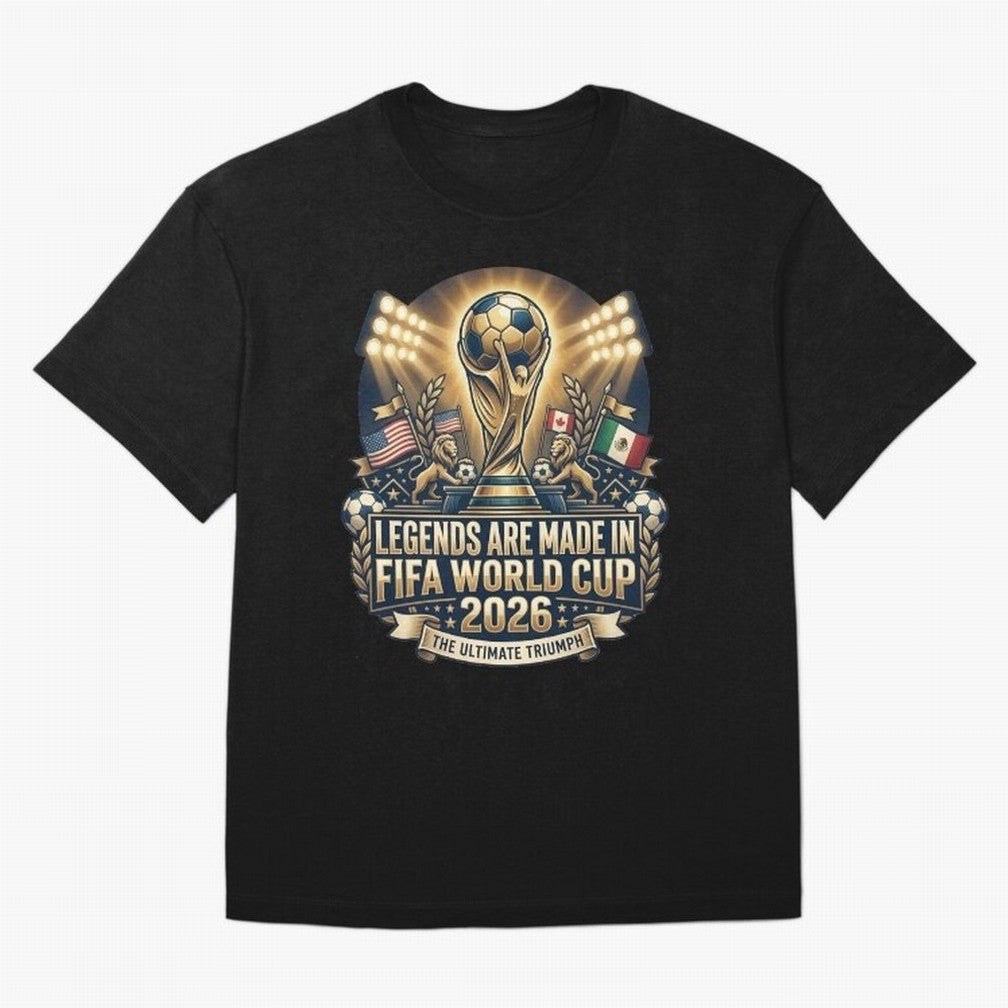 Legendary FIFA World Cup 2026 Football Quote Design For Passionate Soccer Fans Oversized T-Shirt Keep the Legacy of the FIFA World Cup 2026 Journey through Messi and Cristiano Ronaldo Highlights, Spain and Netherlands Pride, Tournament Hype,