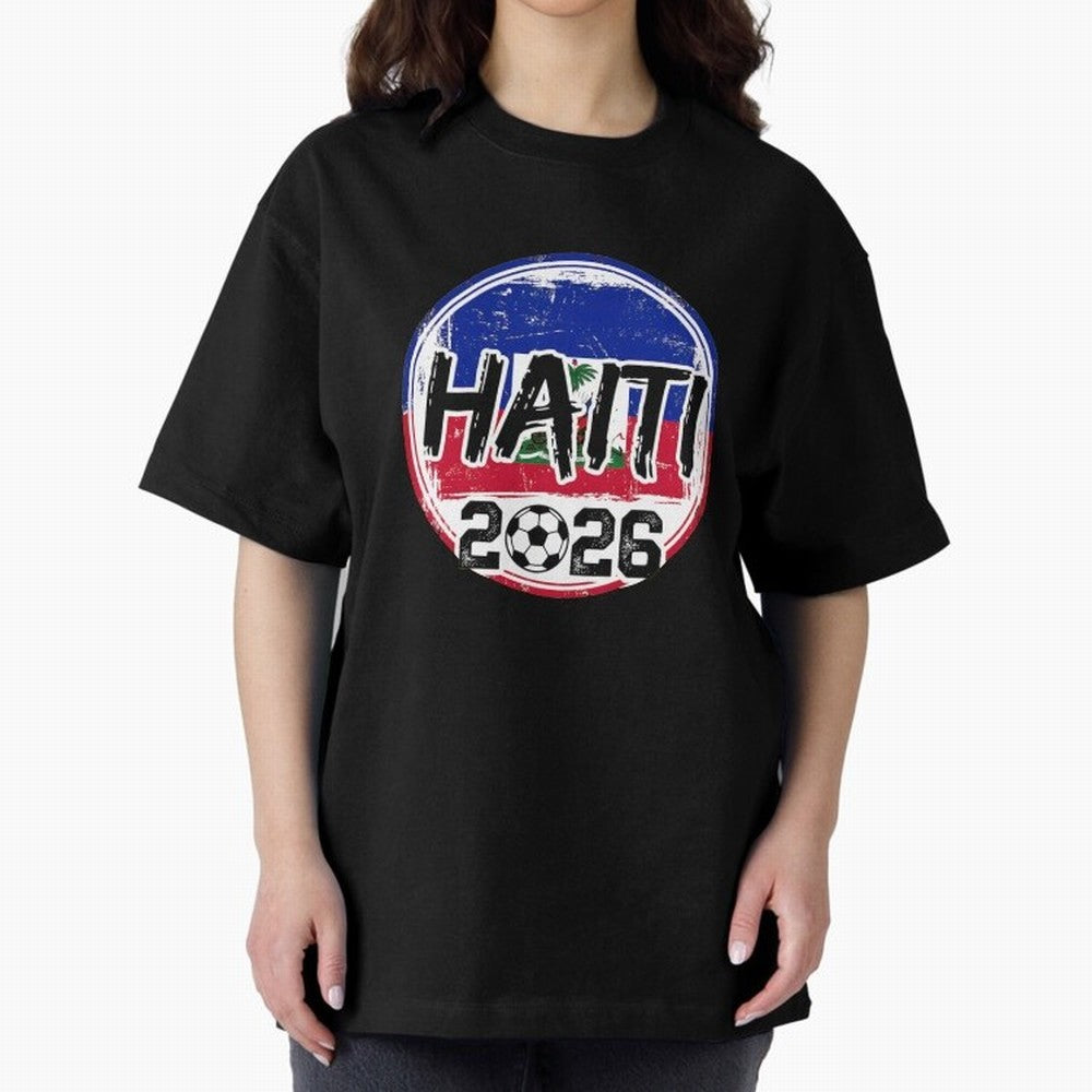 Haiti World Cup 2026 Soccer Fan Game Day T-Shirt_86605887 Oversized T-Shirt Show Support during FIFA World Cup 2026 USA Canada Mexico Spirit, Made for Brazil, Portugal and Argentina, CR7, Goal Celebration Energy, Supporter Heritage, Football Icons