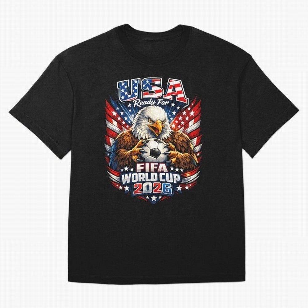 Soccer Pride Design For American Football Fans USA FIFA World Cup 2026 Oversized T-Shirt Feel International Energy from FIFA World Cup 2026 USA Canada Mexico for Fans of Mbappe and Argentina, France and Brazil, Bringing Goal Celebration Energy,