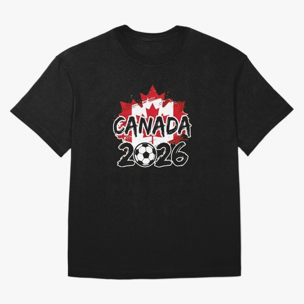 Canada World Cup 2026 Soccer Fan Game Day T-Shirt_86605883 Oversized T-Shirt Stand Out with Spirit from Global Football Passion for FIFA World Cup 2026 Group Stage, Built around Mbappe, France and Portugal, Global Supporter Spirit, Legendary Goals,