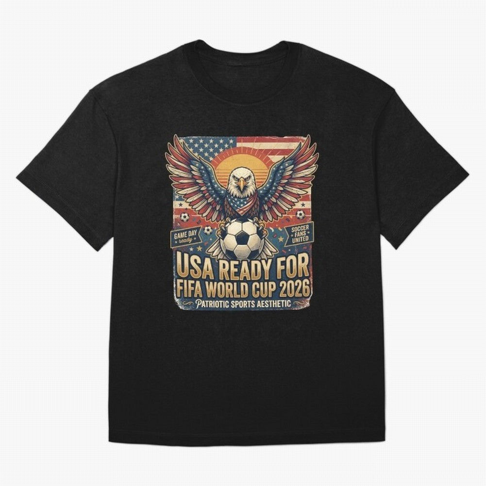 SA FIFA World Cup 2026 Soccer Pride Design For American Football Fans Oversized T-Shirt Show Championship Spirit for Global Football Passion for FIFA World Cup 2026, with Messi, Neymar and Mbappe, Argentina, Retro Football Energy, Iconic Rivalries,