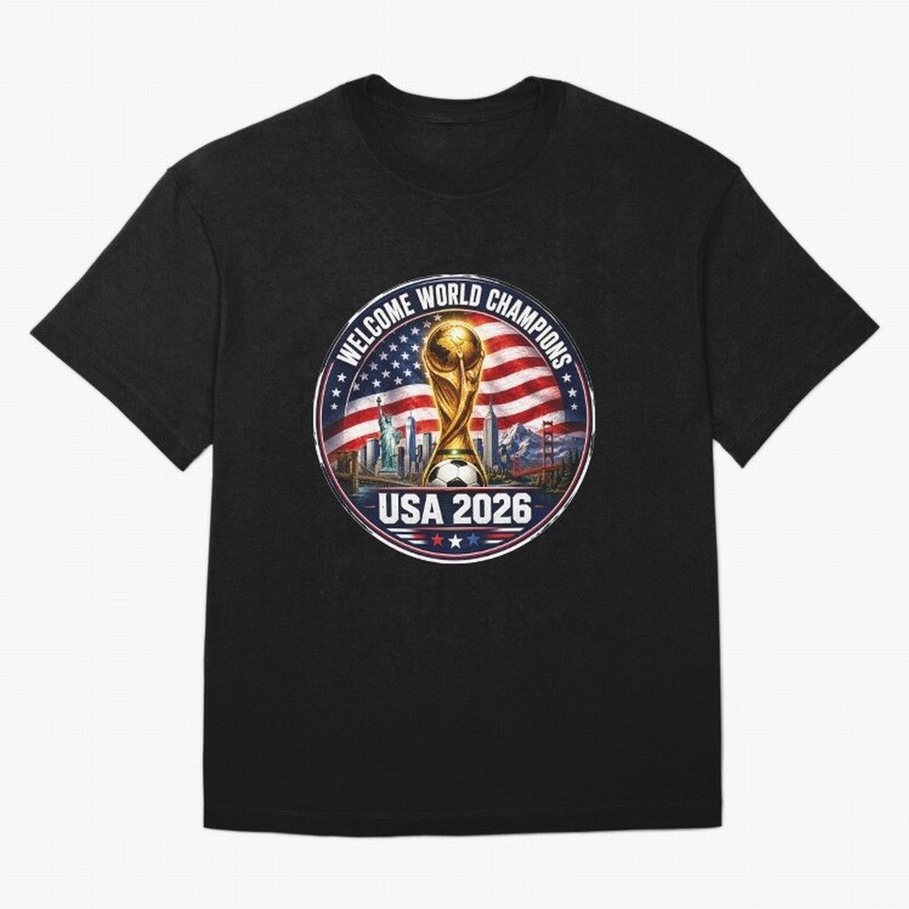 World Cup 2026 Celebration T-Shirt | USA Canada Mexico Soccer Fan Tee Oversized T-Shirt Make Game Day About the FIFA World Cup 2026 Group Stage Journey through Mbappe and Neymar Highlights, England and Germany Pride, Goal Celebration Energy,