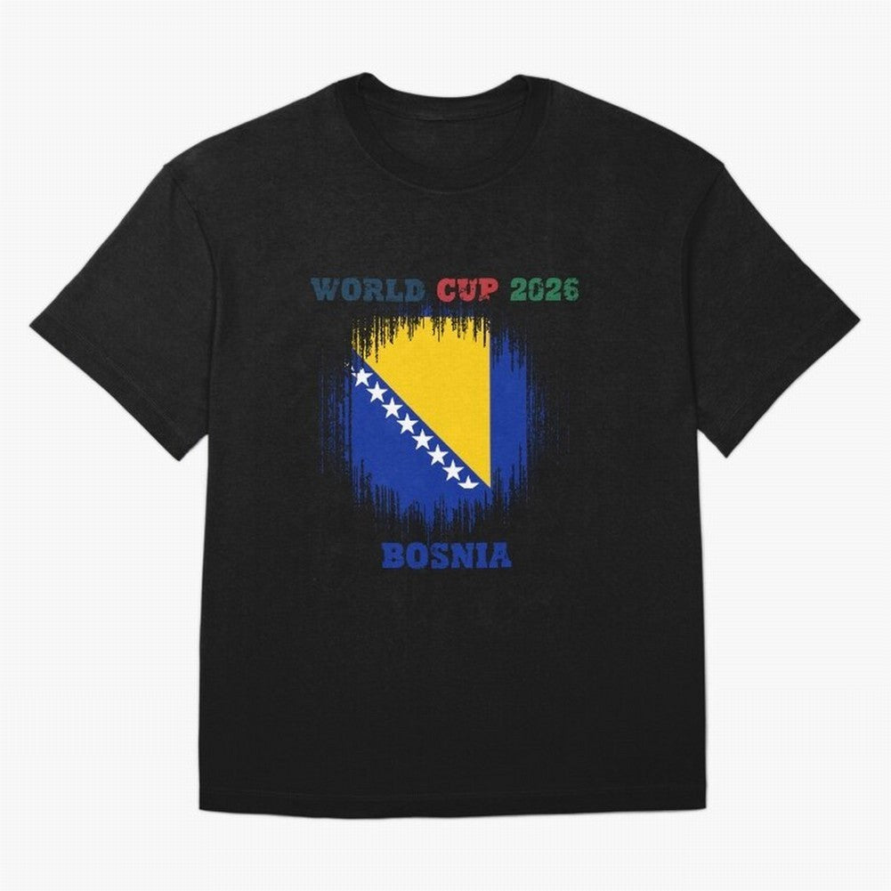 BOSNIA WORLD CUP 2026 Oversized T-Shirt Mark Global Football Passion for FIFA World Cup 2026 USA Canada Mexico, Inspired by Messi, Spain and Netherlands, Champion Mindset, Group Stage Buzz, Knockout Tension and Passionate Fan Culture; Perfect for