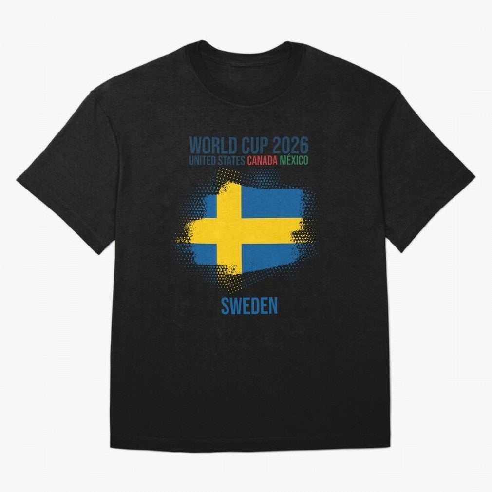 SWEDEN WORLD CUP 2026 Oversized T-Shirt Create FIFA World Cup 2026 Spirit, Connected to England, Neymar, Haaland and Cristiano Ronaldo, Classic Soccer Heritage, Championship Pressure, Fan Loyalty and International Pride; Great for Supporters Who