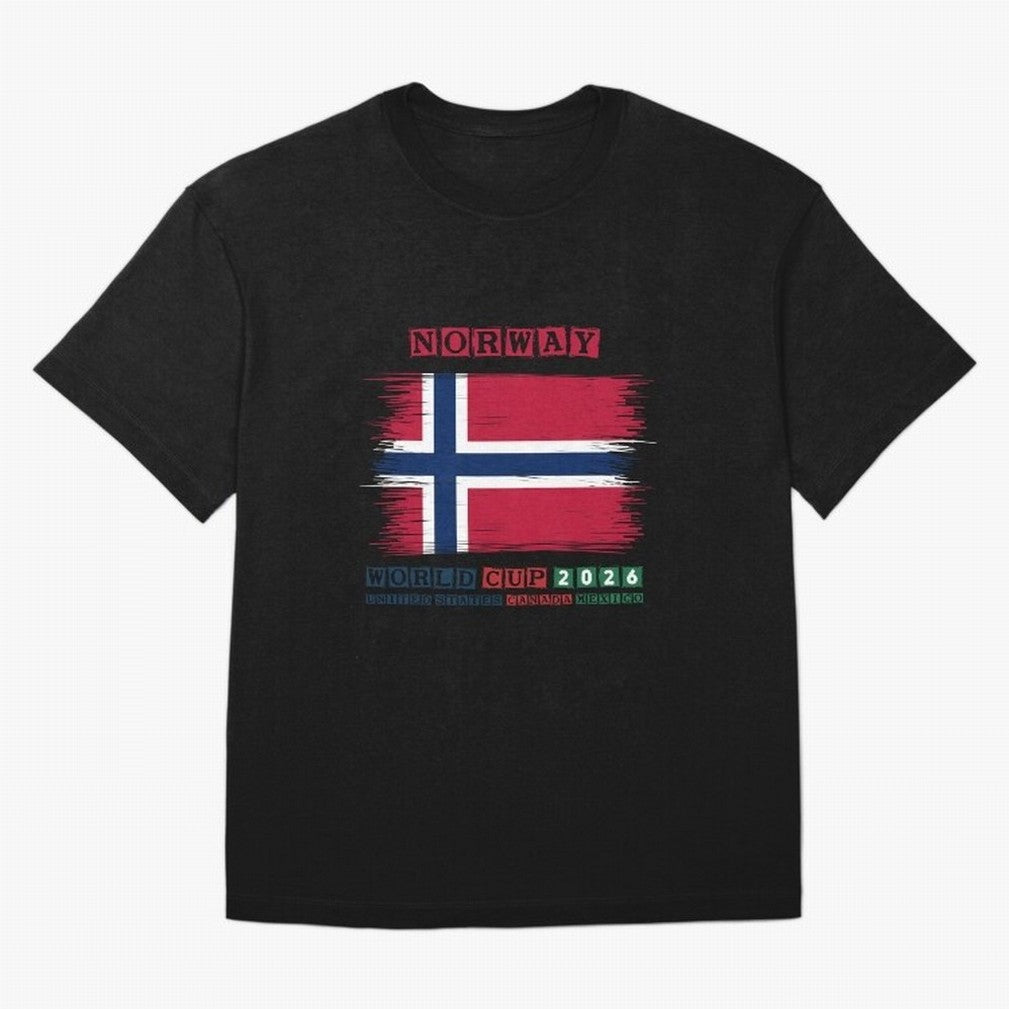 NORWAY WORLD CUP 2026 Oversized T-Shirt Bring Global Tournament Vibes to the FIFA World Cup 2026 Journey through Haaland and Mbappe Highlights, England and Germany Pride, Retro Football Energy, Iconic Rivalries, Trophy Chase Drama and Stadium