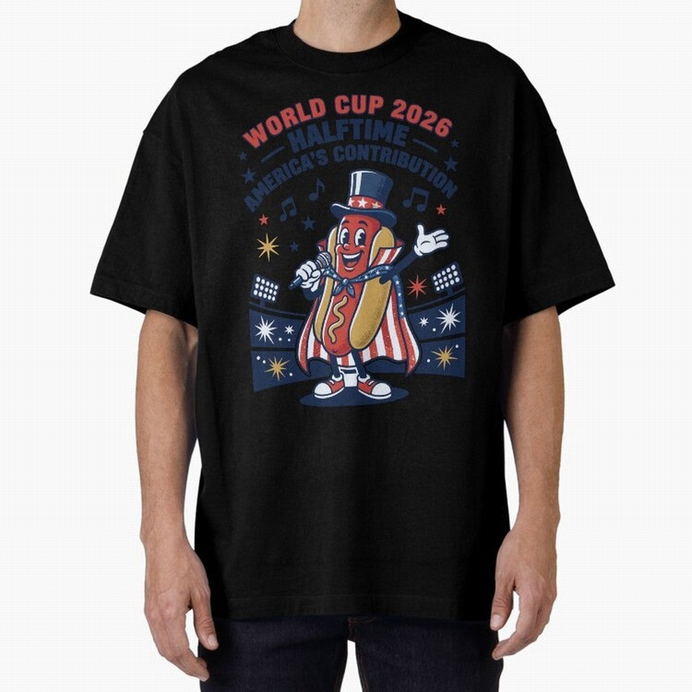 World Cup 2026 Halftime ¡ª America's Contribution V2 Oversized T-Shirt Treasure Global Football Passion for FIFA World Cup 2026 USA Canada Mexico, Highlighting Cristiano Ronaldo, Netherlands, Soccer Culture, Superstar Moments, National Team Dreams
