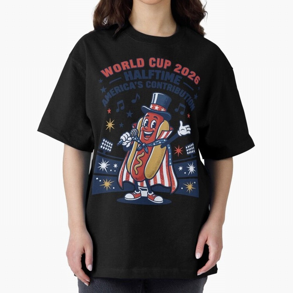 World Cup 2026 Halftime ¡ª America's Contribution V2 Oversized T-Shirt Treasure Global Football Passion for FIFA World Cup 2026 USA Canada Mexico, Highlighting Cristiano Ronaldo, Netherlands, Soccer Culture, Superstar Moments, National Team Dreams