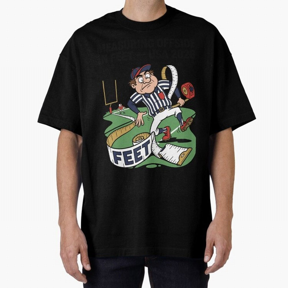 Measuring Offside in Feet ¡ª USA 2026 V2 Oversized T-Shirt Make Every Kick Count in FIFA World Cup 2026 Group Stage Filled with CR7 and Messi, Netherlands Energy, Football Festival Excitement, Trophy Ambitions, Country Rivalries and Star Player