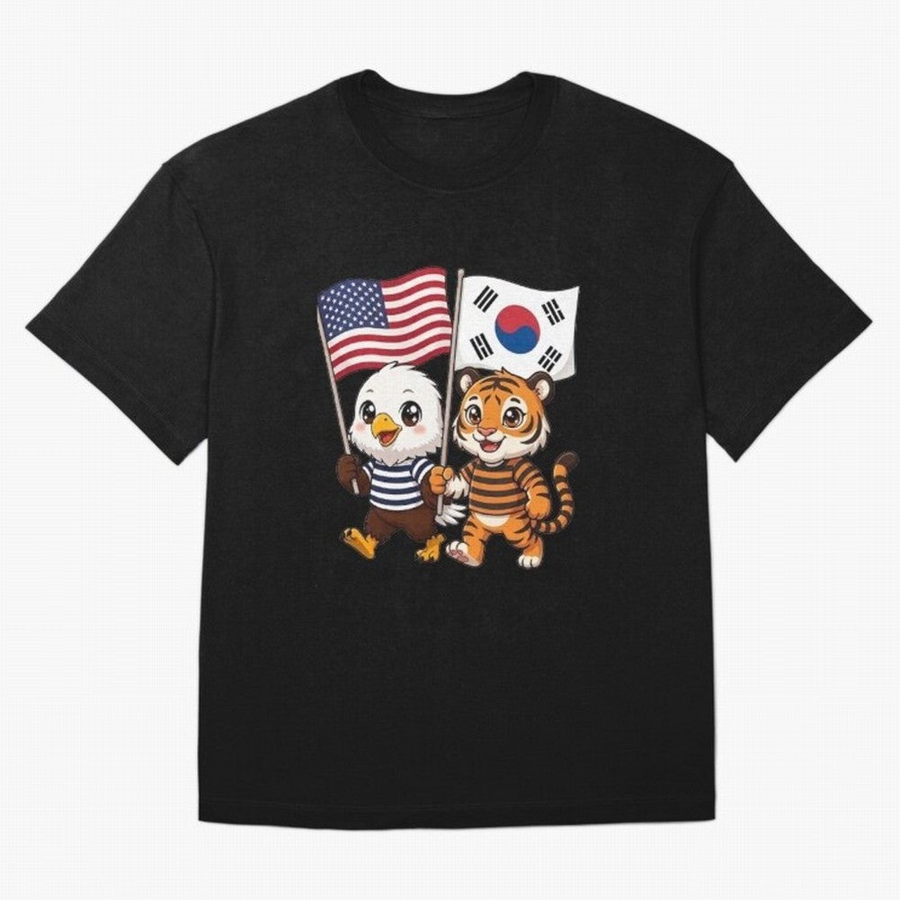 The American eagle and its friend the South Korean tiger Oversized T-Shirt Bring Bold Fan Energy to Match Day Hype around FIFA World Cup 2026 Group Stage, Messi, Netherlands, Global Supporter Spirit, Legendary Goals, National Colors and Tournament