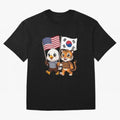 The American eagle and its friend the South Korean tiger Oversized T-Shirt Bring Bold Fan Energy to Match Day Hype around FIFA World Cup 2026 Group Stage, Messi, Netherlands, Global Supporter Spirit, Legendary Goals, National Colors and Tournament