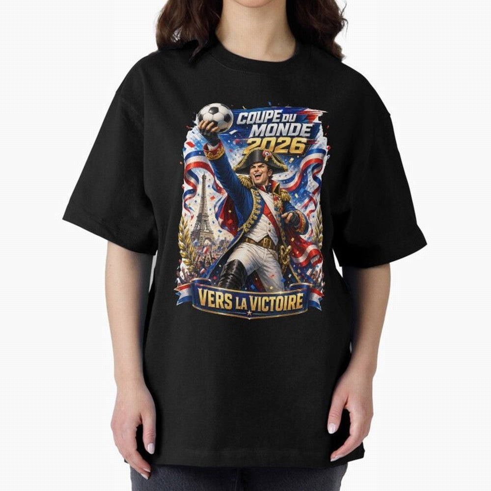 France World Cup 2026 Victory Oversized T-Shirt Celebrate Global Passion for FIFA World Cup 2026 USA Canada Mexico Filled with Mbappe, Germany Energy, Tournament Hype, Historic Matchups, Family Viewing Parties and Global Sports Pride; Great for