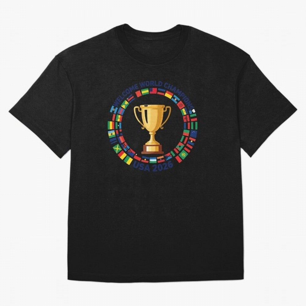 World Cup 2026 Celebration T-Shirt | USA Canada Mexico Soccer Fan Tee Oversized T-Shirt Share Global Football Passion for FIFA World Cup 2026 USA Canada Mexico, Driven by Haaland, Netherlands, Championship Spirit, Famous Goals, Roaring Crowds and