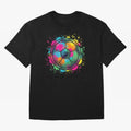 Color Splash Artistic Soccer Ball Design Oversized T-Shirt Turn Every Weekend Toward FIFA World Cup 2026 Group Stage Spirit, Capturing Argentina and Brazil, Neymar, Haaland and Cristiano Ronaldo, Game Day Rituals, Football Legends, Country Pride